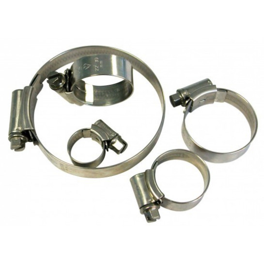 Colliers inox pour durites silicone diamètres 6.5 à 120 mm Colliers inox pour durites silicone diamètres 6.5 à 120 mm