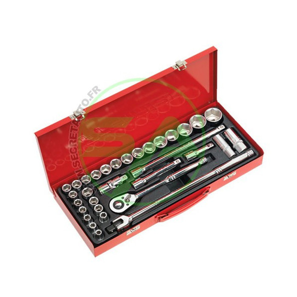 Coffret à cliquets 32 pièces 1/2" professionnel