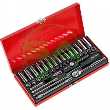 Coffret à cliquets 41 pièces 1/4&quot; professionnel