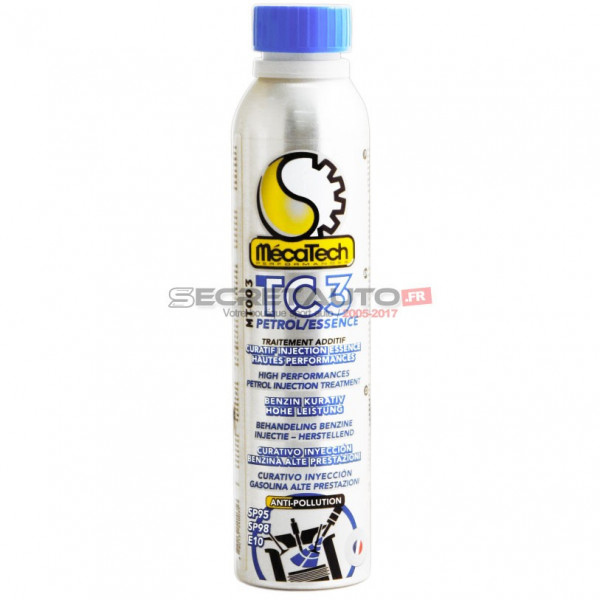 Additif nettoyant circuit d'essence curatif Mécatech TC3 300 ml