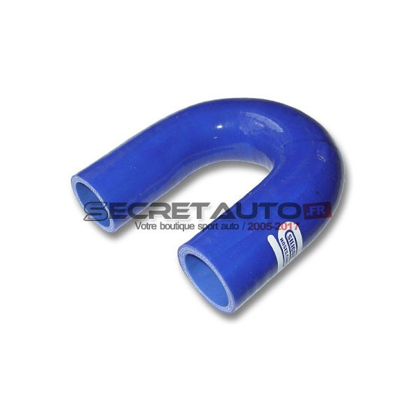 Coude silicone 180° Silicon Hoses, couleur bleu