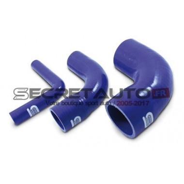 Coude réducteur 90° silicone Silicon Hoses, couleur bleu