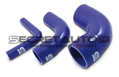 Coude Réducteur Silicone 90° Pour Intercooler - 51 à 57 Mm, Noir, Neuf, 1 An Garantie