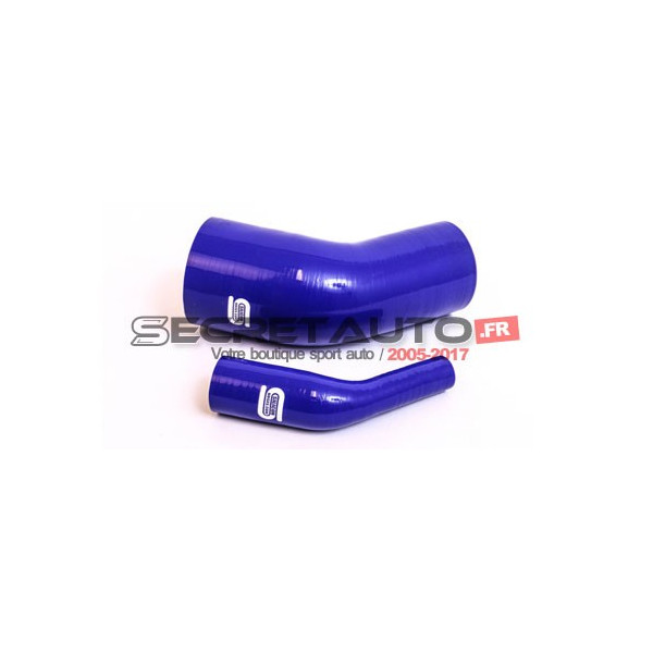 Coude réducteur 45° silicone Silicon Hoses, couleur bleu