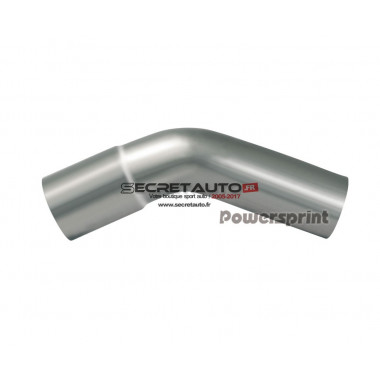 Coude échappement 45° en inox diamètre 63,5 mm