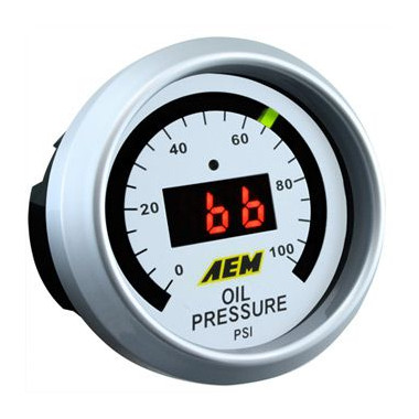 Manomètre pression d&#039;huile (0-100 PSI) digital AEM