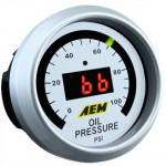 Manomètre digital AEM pour pression d'huile de 0 à 100 PSI.