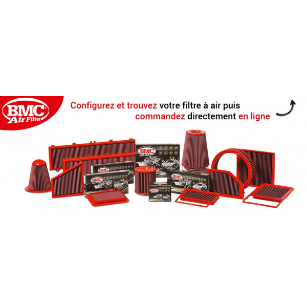 Filtre admission direct BMC diamètre 28mm hauteur total 73mm Single AIR Insert Plastique