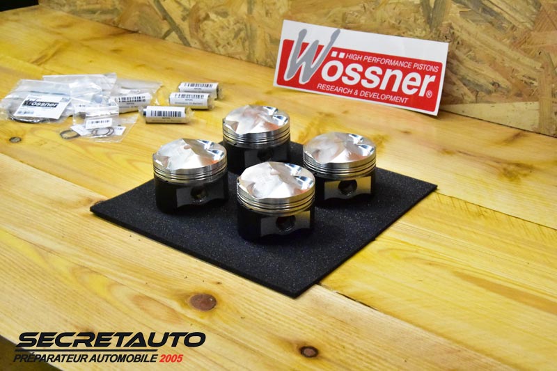 Kit 4 pistons forgés Wossner peugeot 106 1.4