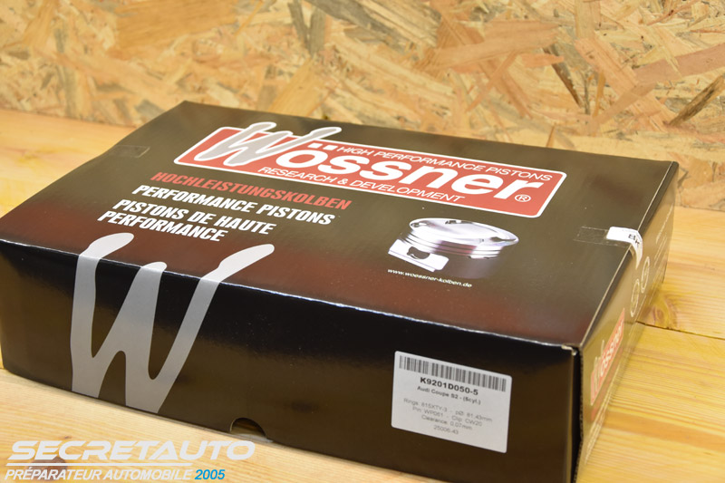 Unboxing pistons wossner audi s2 5 cylindres