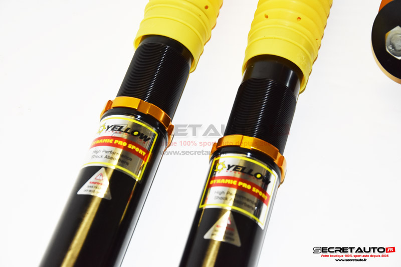 Jambes arrières de combiné fileté yellow speed racing pour Skoda Fabia 6Y