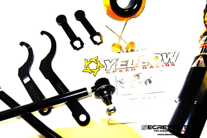 Biellettes courtes de barre anti-roulis Yellow Speed Racing inclus avec le combiné fileté pour Audi S3 8L Quattro