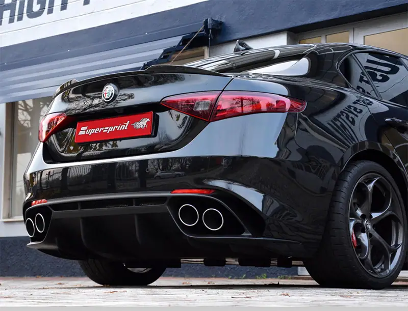 Nouvelle ligne échappement Supersprint pour Alfa Romeo Giulia Quadrifoglio 2.9T V6 Bi-Turbo