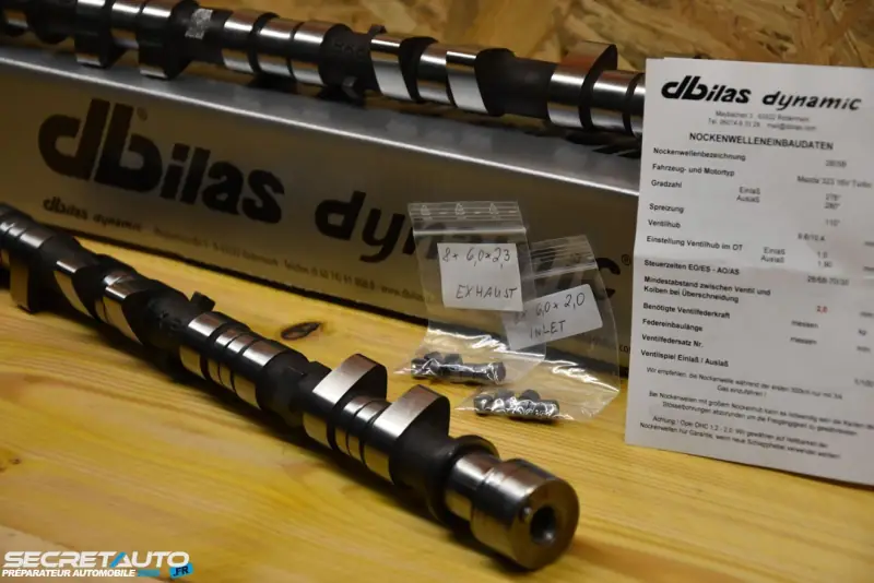 Arbres à cames Dbilas Dynamic - retaillage - Mazda 323