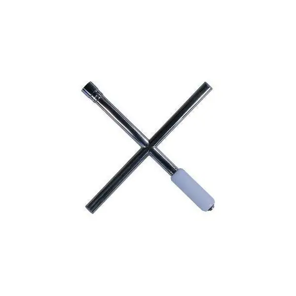 Clé en croix inox avec douille de 19 mm