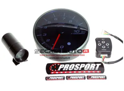Manomètre compte-tours Prosport avec shift light — photo 2