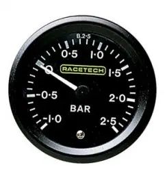 Manomètre Racetech - Pression de turbo - 1 à 2,5 bars
