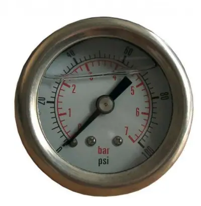 Manomètre haute pression de 1 à 7 bars glycériné pour régulateur Sytec (option)