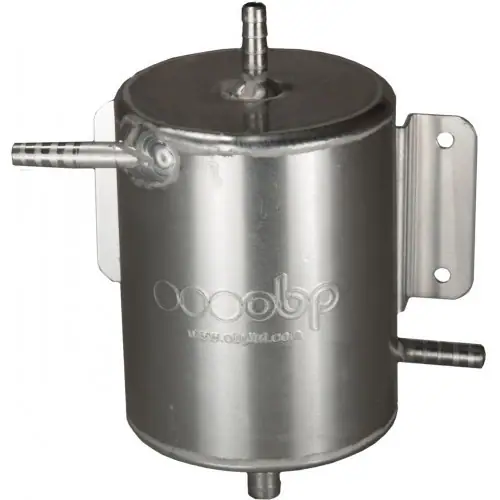 Réservoir tampon OBP en aluminium universel diamètre 100 mm, 4 sorties 10 mm.