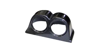 Support tableau de bord manomètre look carbone Ø52mm pour 1/2/3 manomètres — photo 3