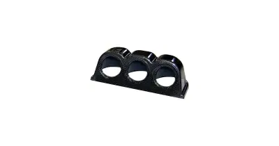 Support tableau de bord manomètre look carbone Ø52mm pour 1/2/3 manomètres — photo 4