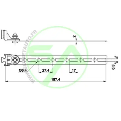 Support plastique + barrette métallique pour fixation de ventilateur Spal — photo 2
