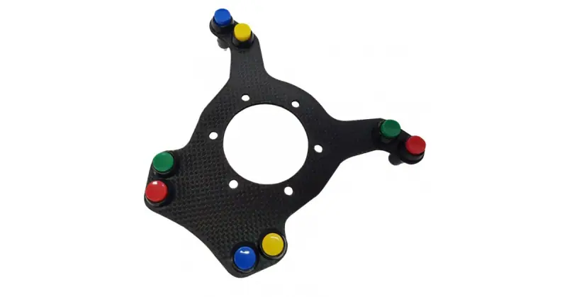 Platine pour volant carbone avec 8 boutons